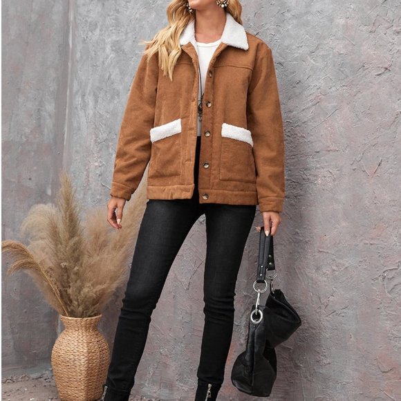 Teddy Lined Corduroy Jacket - Picture 3 of 9